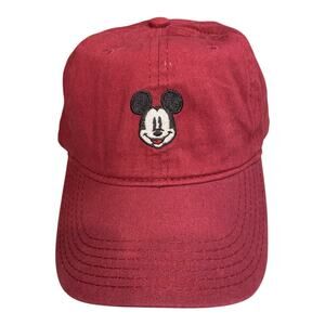 Disney‎ Mickey Mouse Logo Ball Cap Adjustable Buckle Hat Embroidered Logo